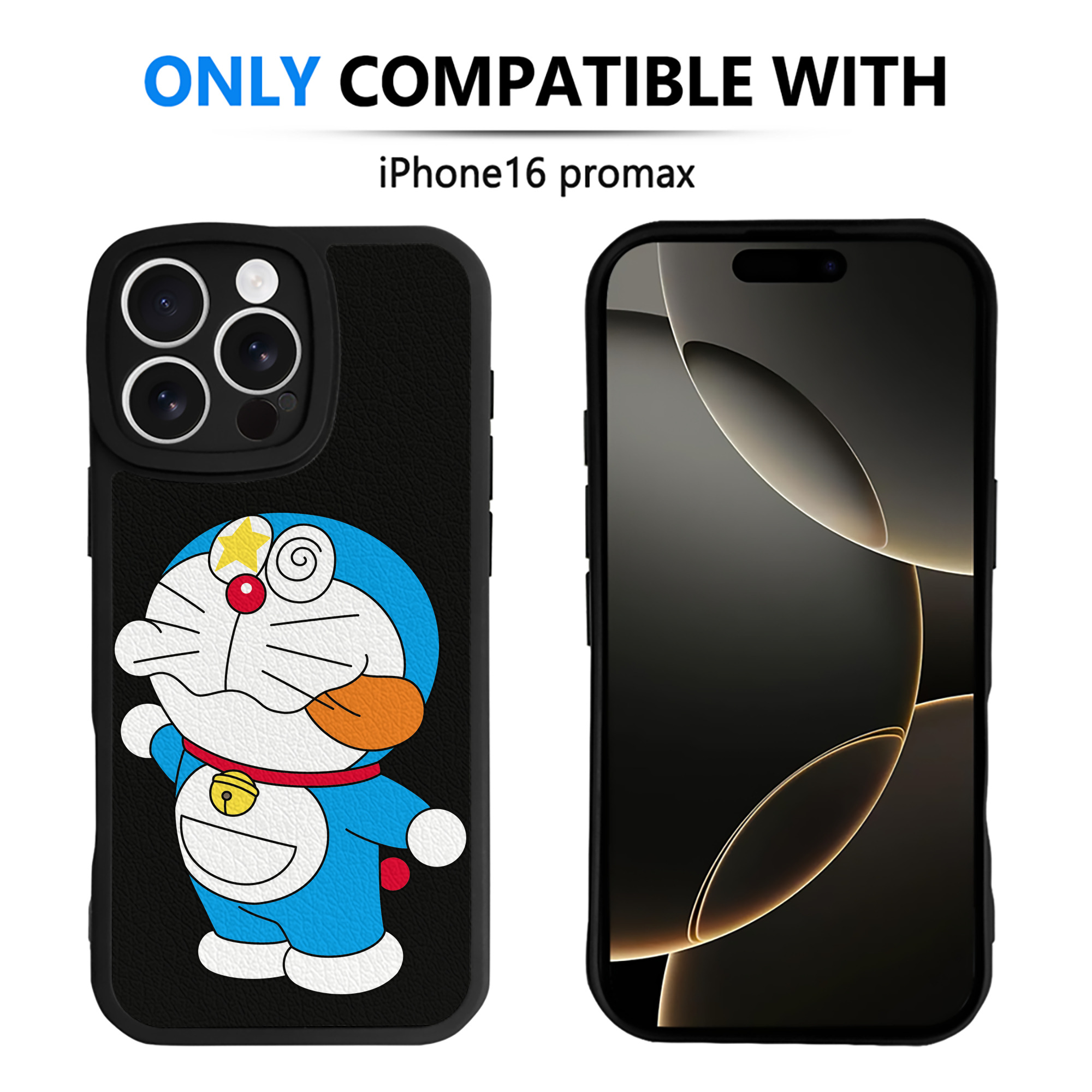 （画像用） ドラえもん Doraemon 【iPhone 16シリーズ対応】シリコンスマホケース（レザー調） 材質：シリコン